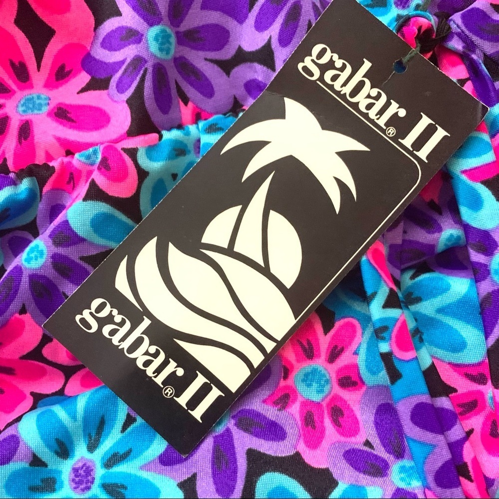 GABAR II Vintage Floral Swimsuit Printed Dress One Piece, Romper Style - Picture 4 of 8